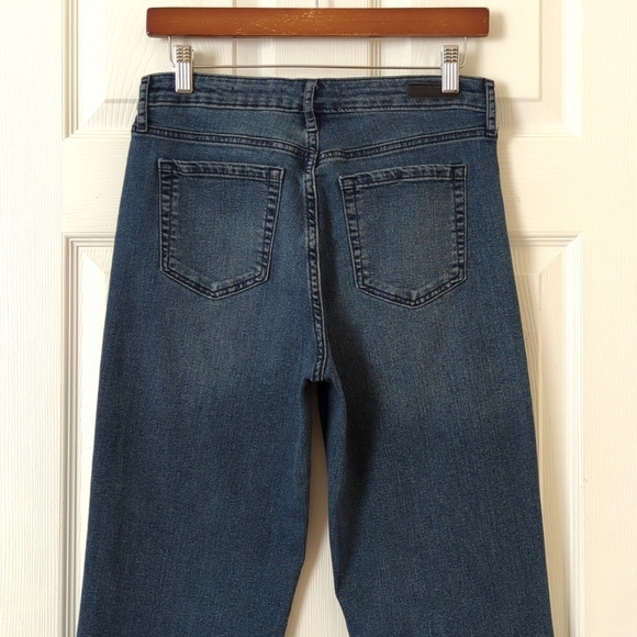 Social Standard by Sanctuary Dark Wash High Rise Cropped Straight Leg Jeans 6 - Picture 5 of 16